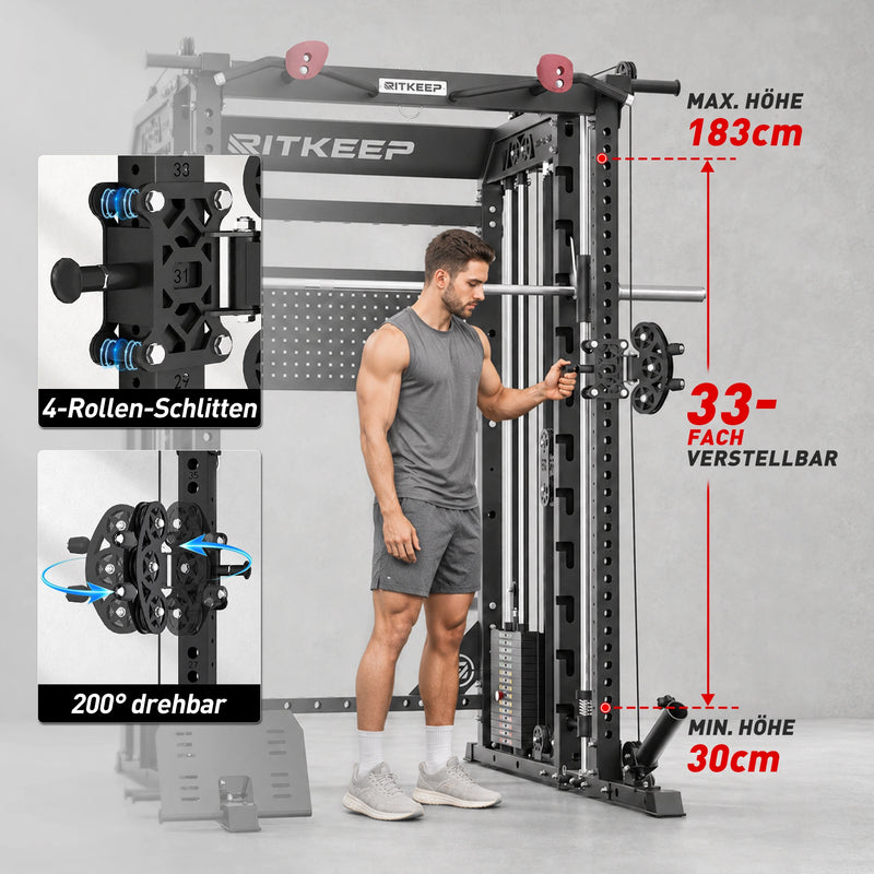 RitKeep Nimitz N1 Ausbalancierte All-in-One-Smith-Maschine