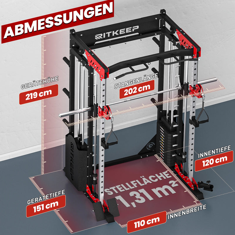 PMAX 5600 Home Gym Smith Maschine – Integriertes Gewichtssystem