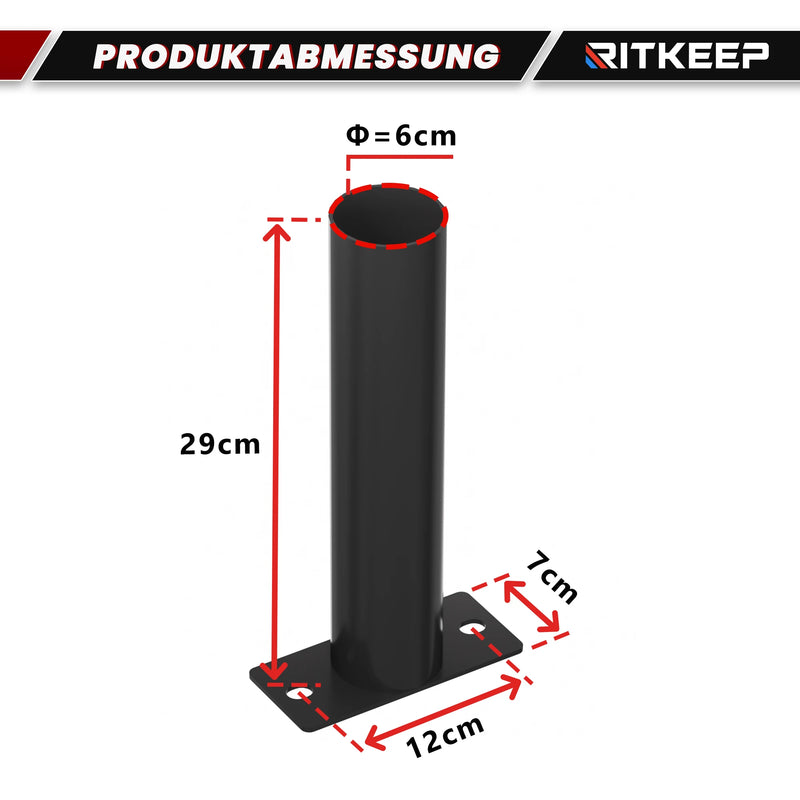 RitKeep Heavy-Duty Mounted Vertical Barbell Holder Attachment