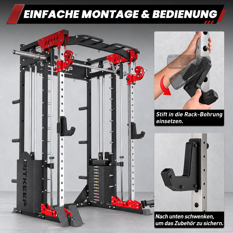 RitKeep Sandwich-J-Hooks für 50 × 50 mm Power Racks