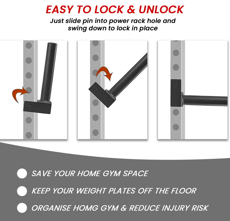 RitKeep 50x50mm Hantelscheibenhalterung für Power Racks (Paar)