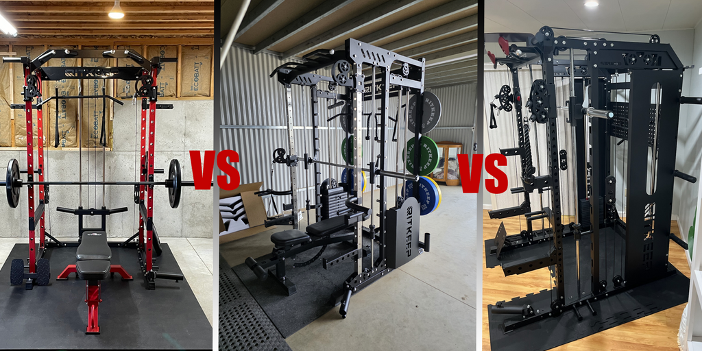Soporte para sentadillas vs. Máquina Smith vs. Entrenador funcional