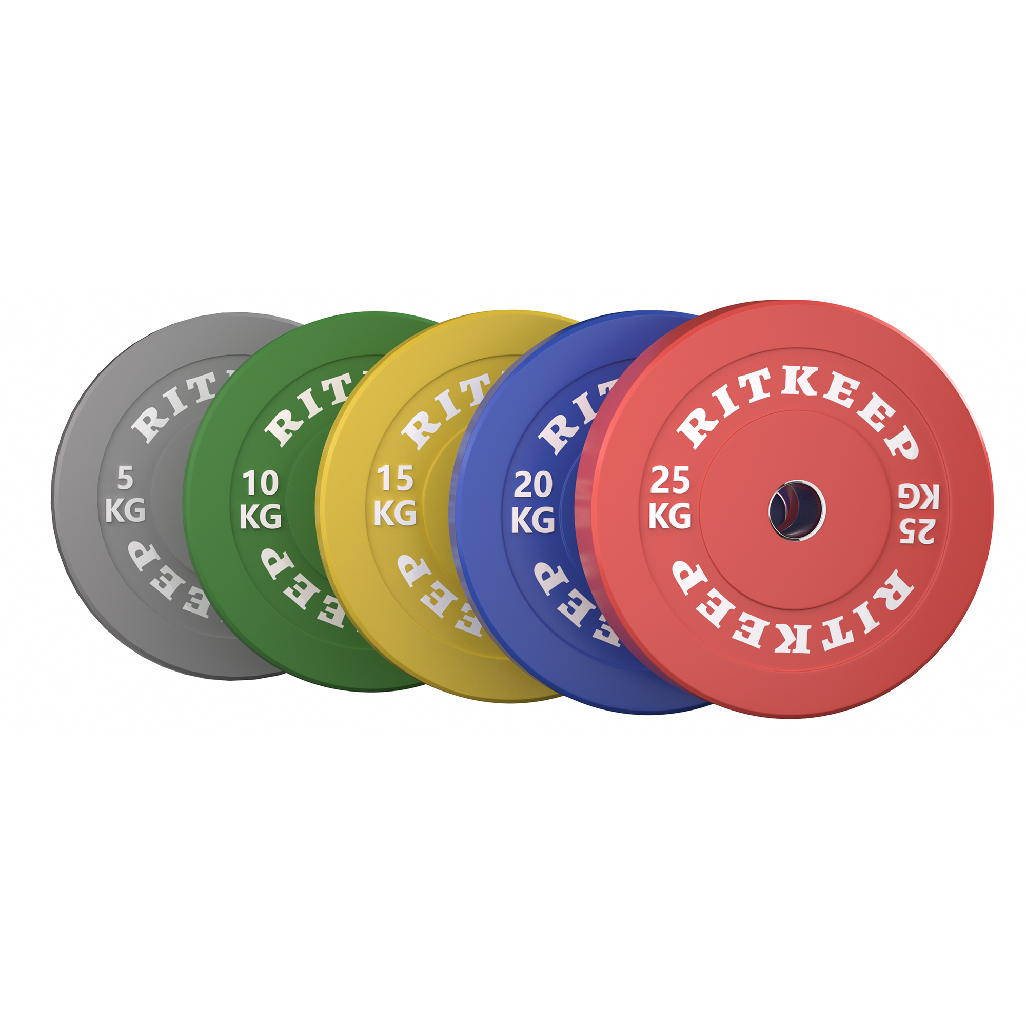 50mm Olympische Low-Bounce-Hantelscheiben mit farbigem Gummistoßfänger