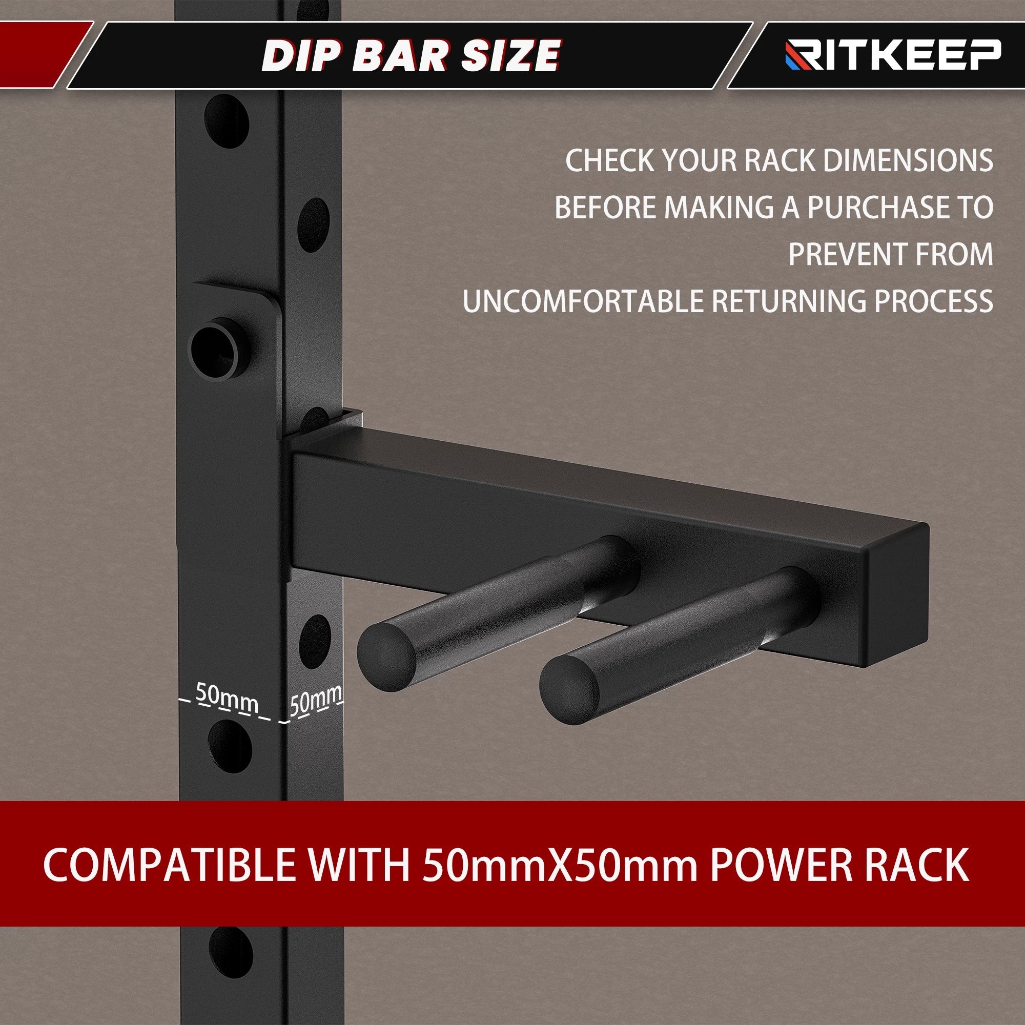 Dip Bar Rack Attachment (Pair) | RitKeep – RitKeep (DE)