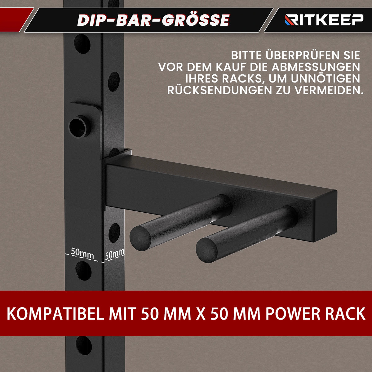 Dip Bar Rack Attachment (Pair) | RitKeep – RitKeep (DE)