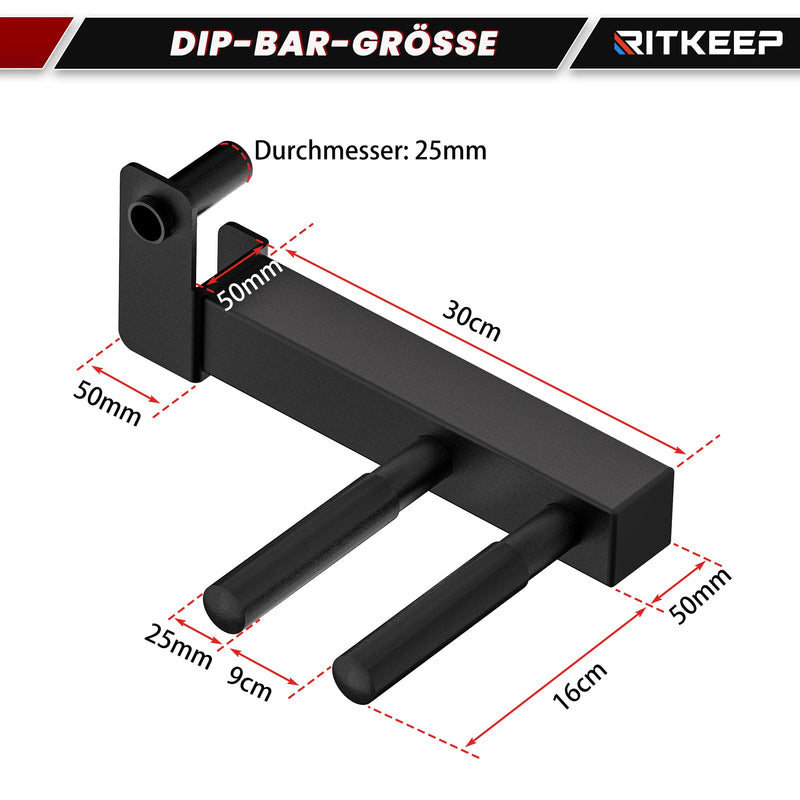 RitKeep 50×50 mm Dip-Barren-Aufsatz (Paar)