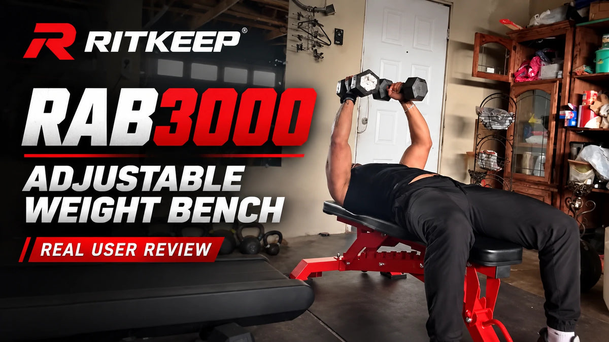 RitKeep RAB-3000 Verstellbare Hantelbank im Test | Flach-, Schräg- und Negativbank für dein Home-Gym!