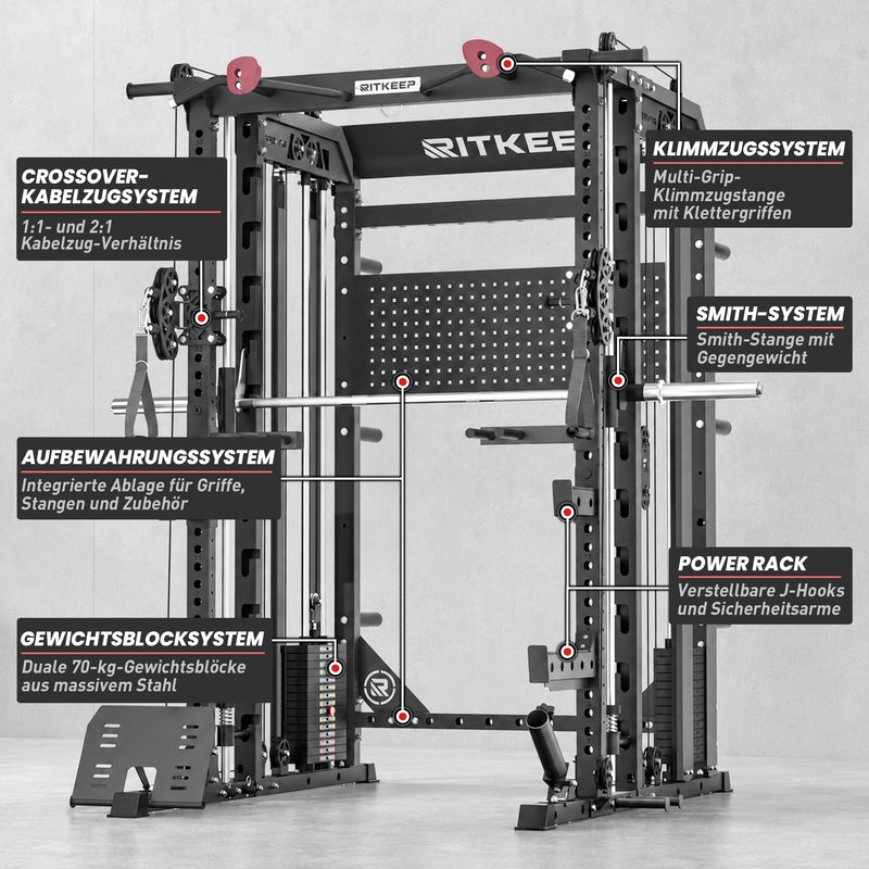 RitKeep Nimitz N1 Ausbalancierte All-in-One-Smith-Maschine