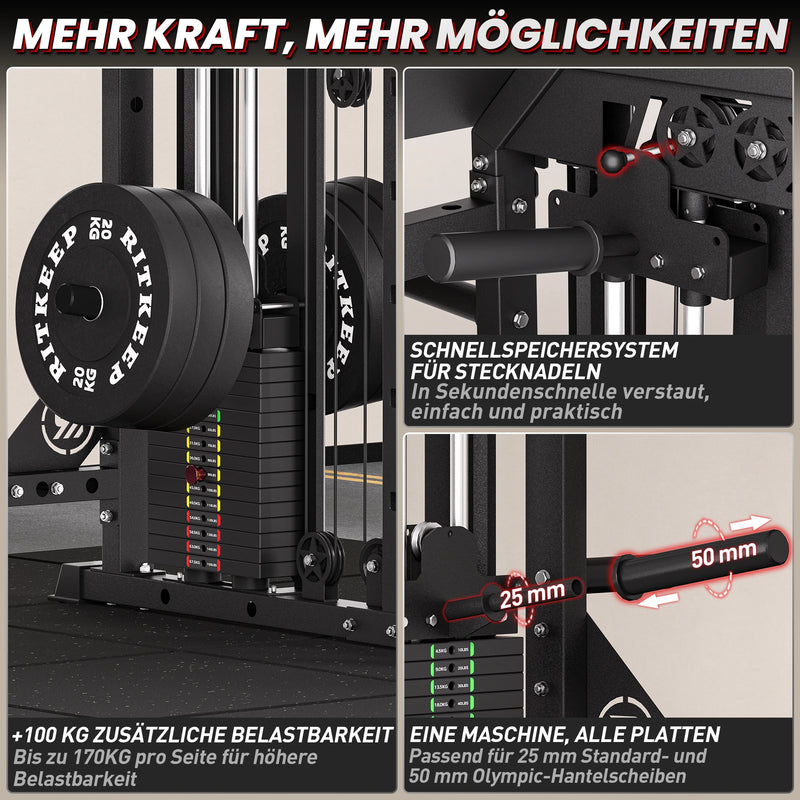 RitKeep Nimitz N1 Ausbalancierte All-in-One-Smith-Maschine