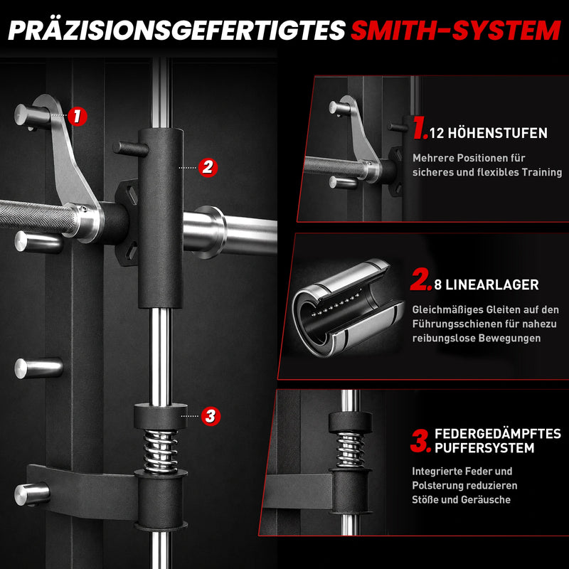 PMAX 5600 Home Gym Smith Maschine – Integriertes Gewichtssystem