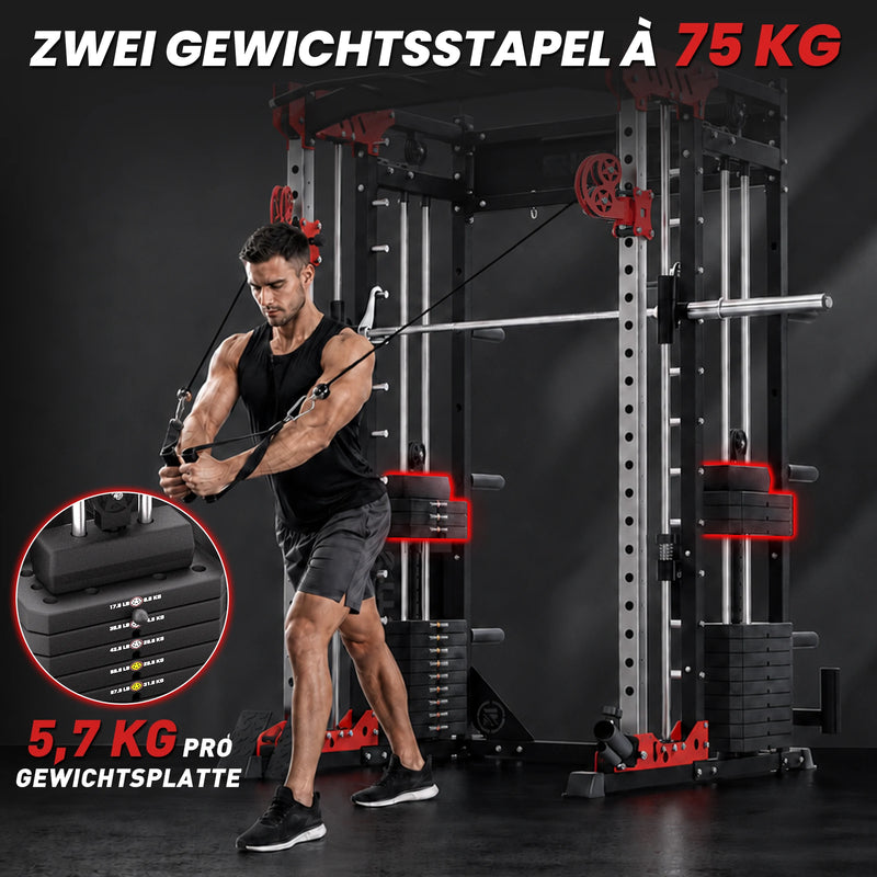 PMAX 5600 Home Gym Smith Maschine – Integriertes Gewichtssystem