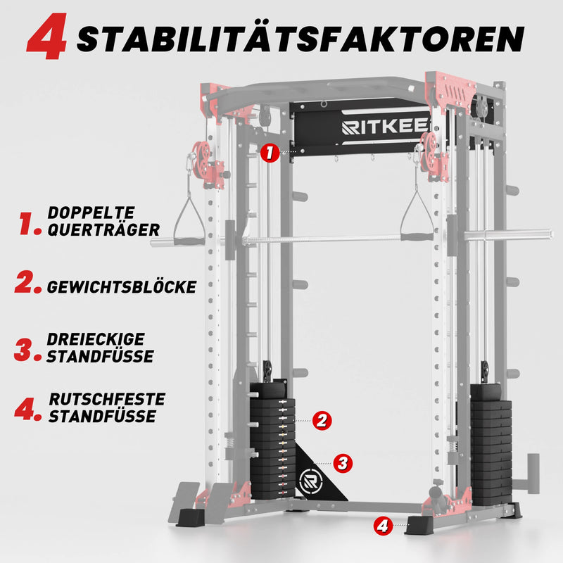 PMAX 5600 Home Gym Smith Maschine – Integriertes Gewichtssystem