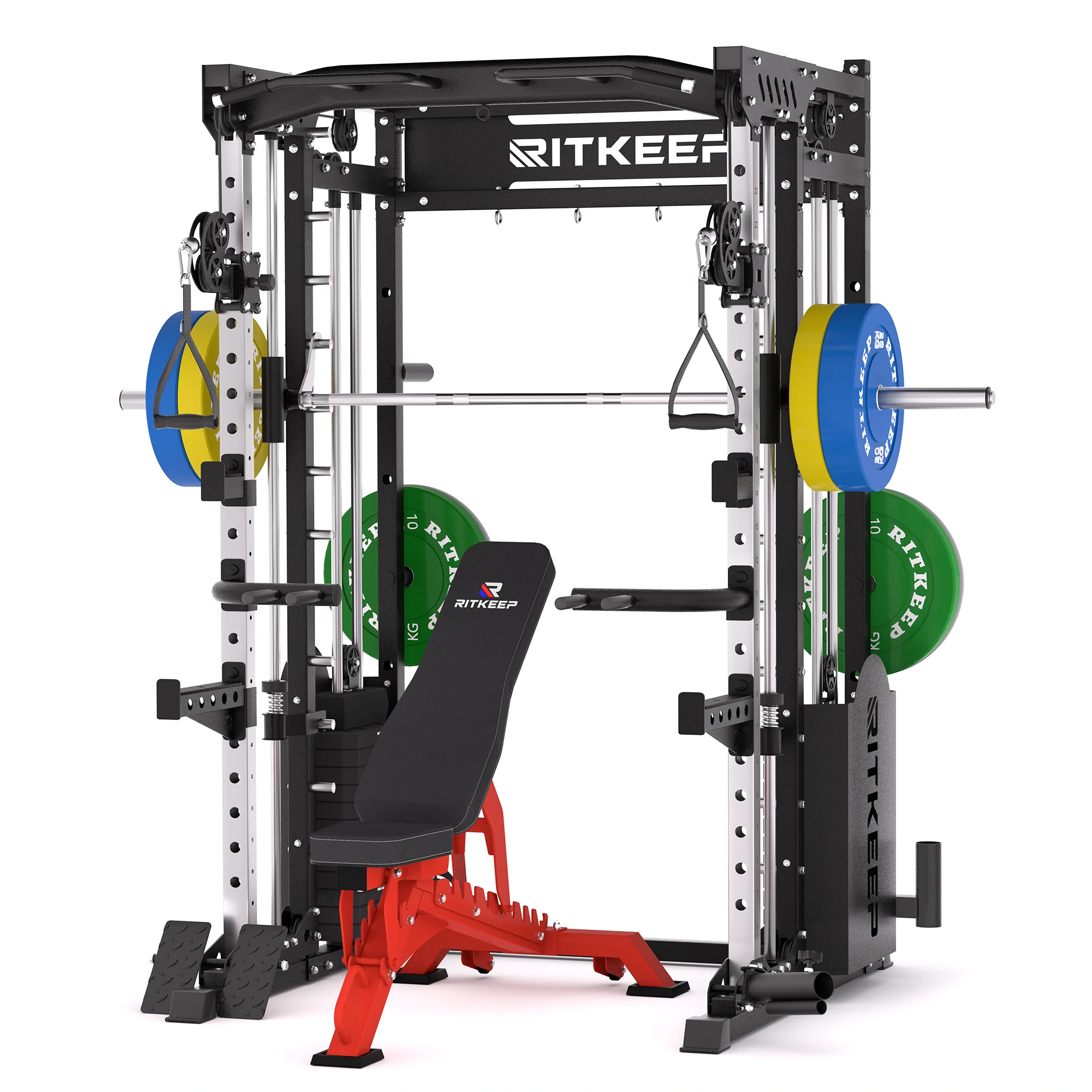 PMAX 5600 Smith Trainingsgerät Trainer Pro Komplettes Home Gym Paket