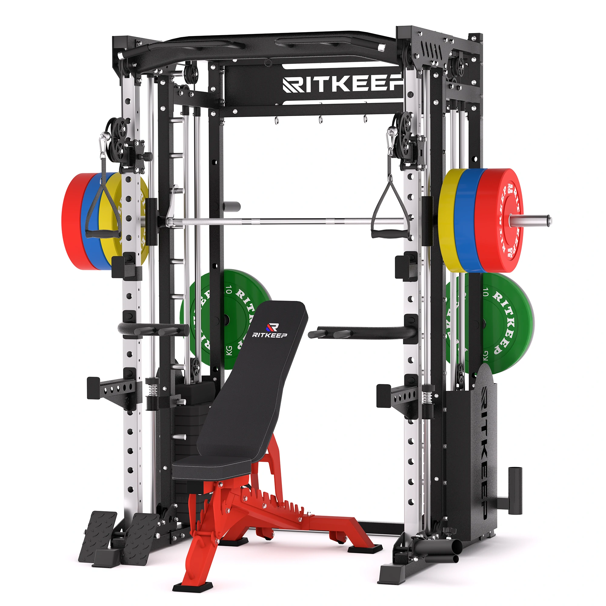 PMAX 5600 Smith Trainingsgerät Trainer Pro Komplettes Home Gym Paket