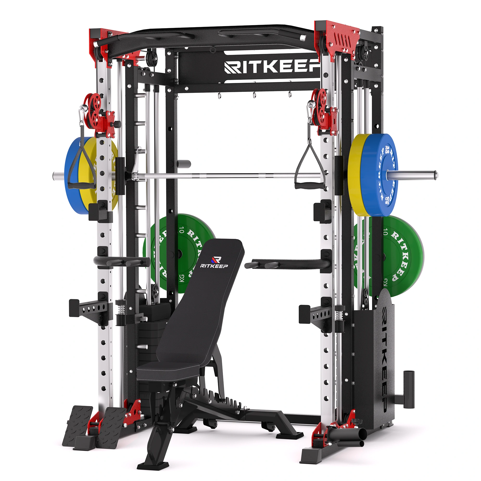 PMAX 5600 Smith Trainingsgerät Trainer Pro Komplettes Home Gym Paket