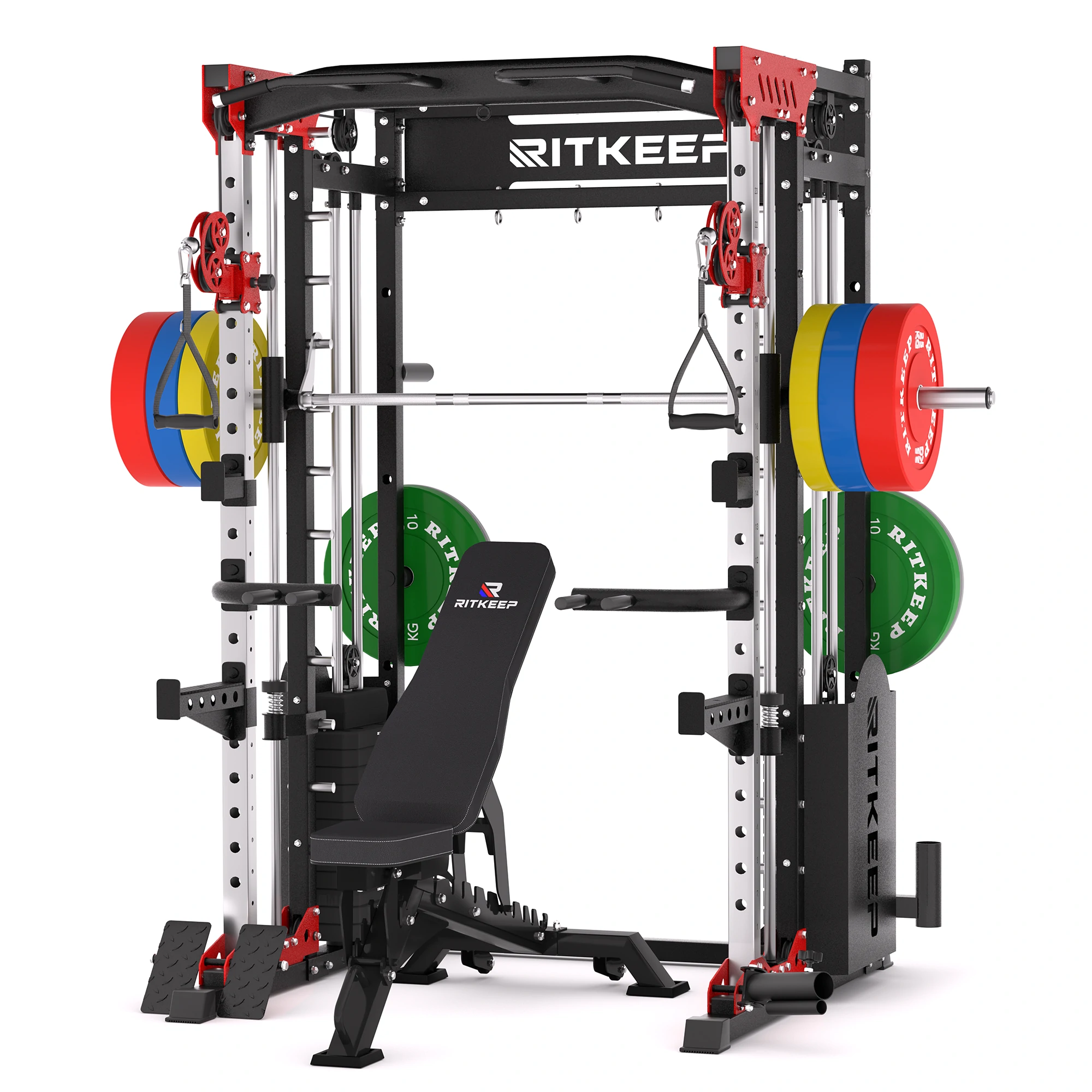 PMAX 5600 Smith Trainingsgerät Trainer Pro Komplettes Home Gym Paket