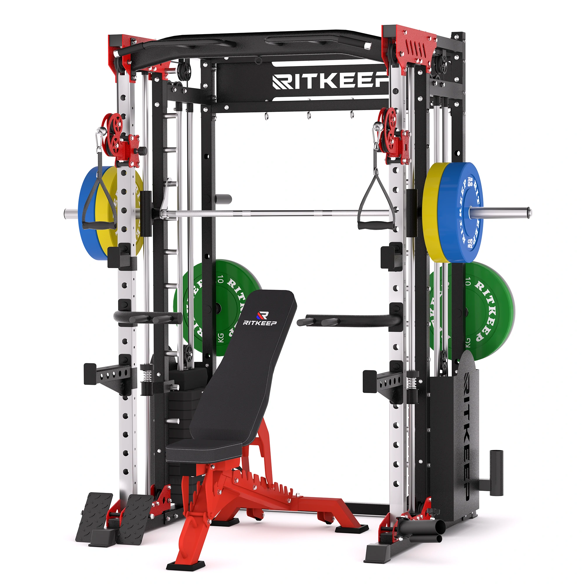PMAX 5600 Smith Trainingsgerät Trainer Pro Komplettes Home Gym Paket