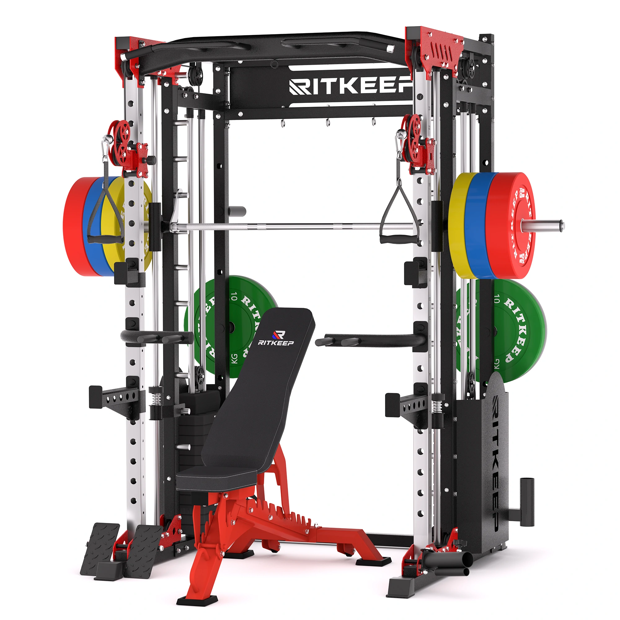 PMAX 5600 Smith Trainingsgerät Trainer Pro Komplettes Home Gym Paket