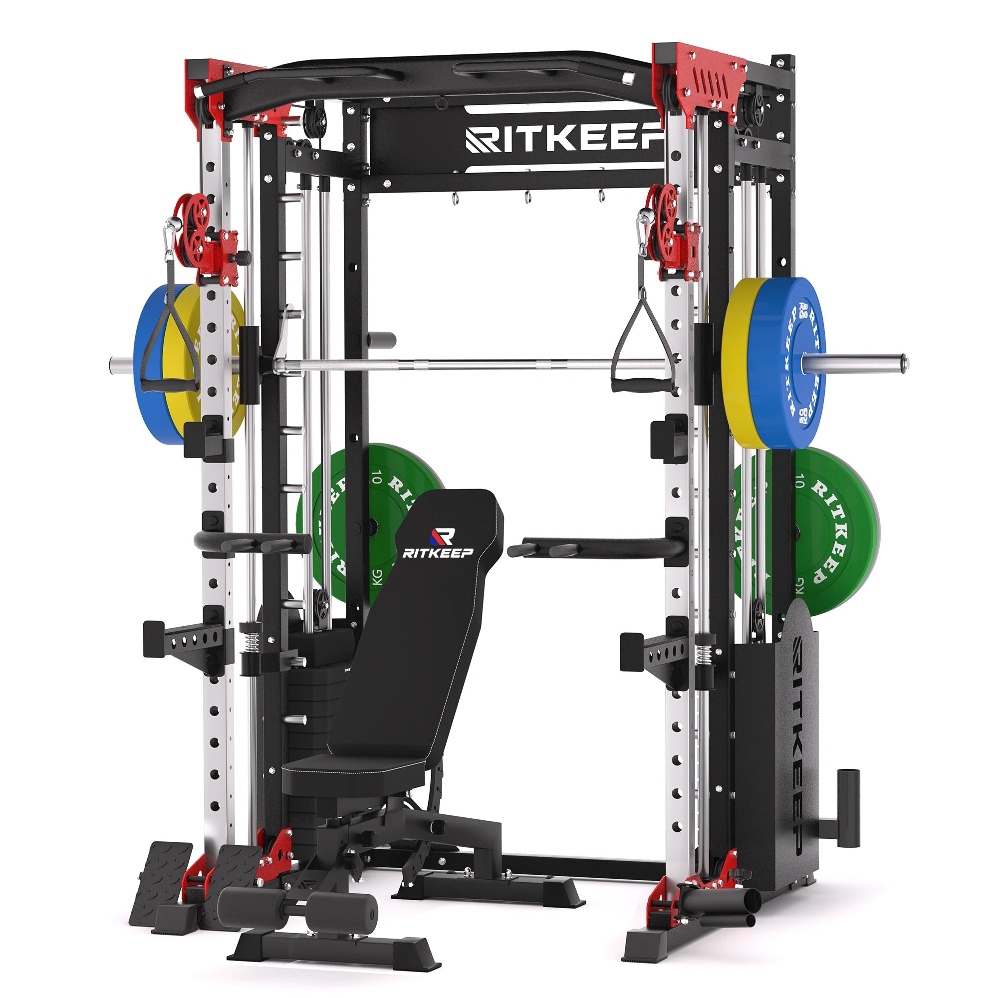 PMAX 5600 Smith Trainingsgerät Trainer Pro Komplettes Home Gym Paket