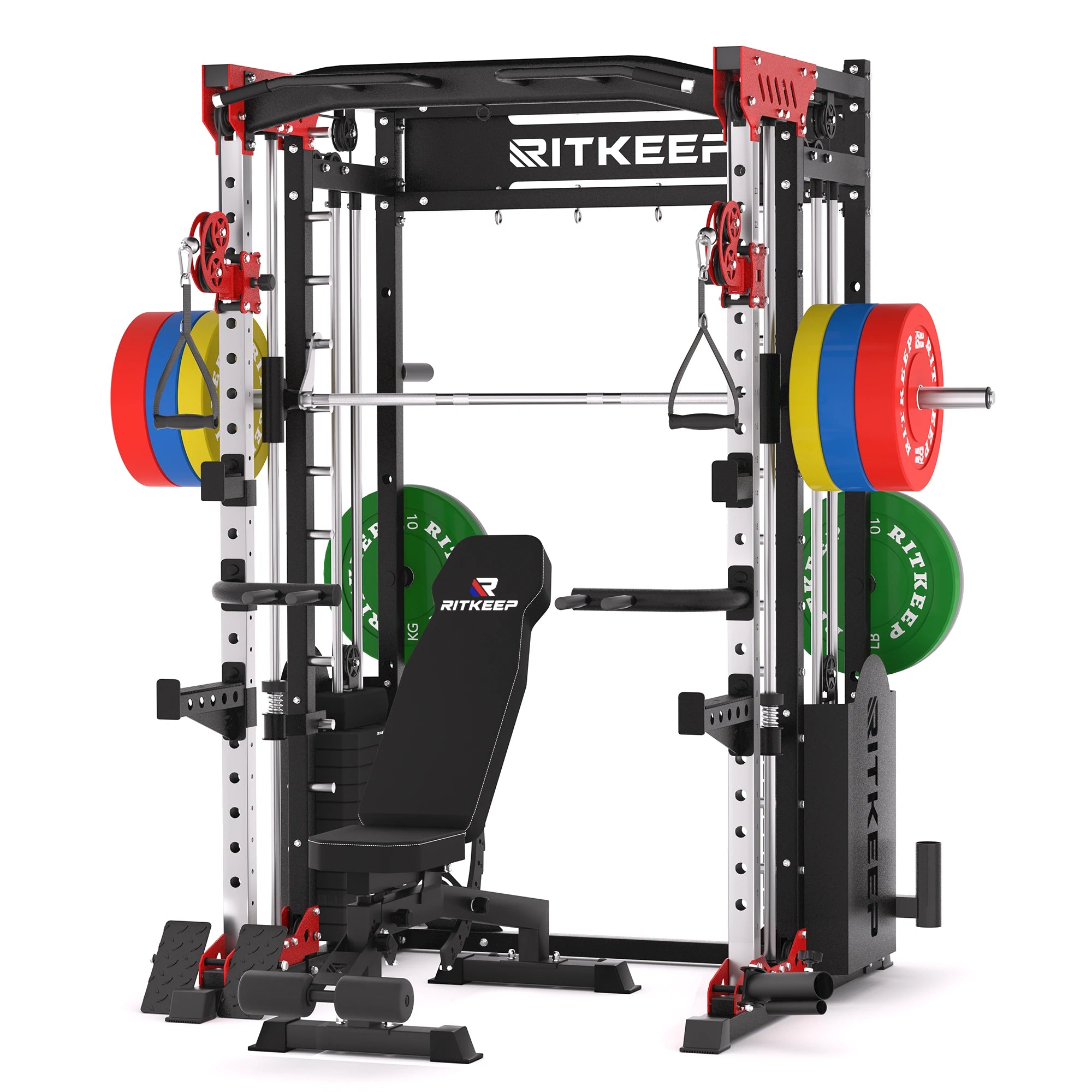 PMAX 5600 Smith Trainingsgerät Trainer Pro Komplettes Home Gym Paket