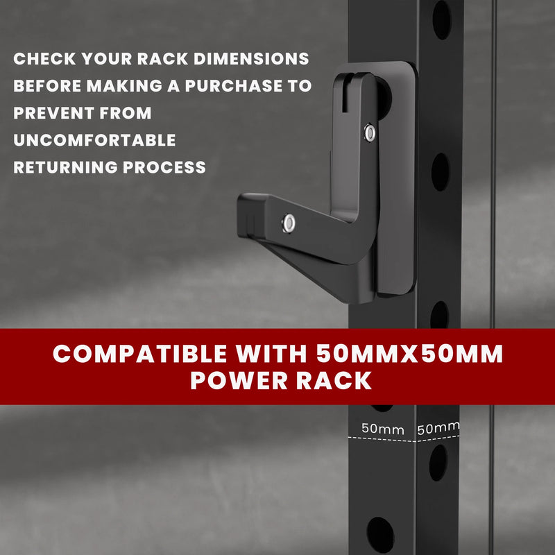 50x50 mm J Hooks Attachment For Power Rack (Pair)