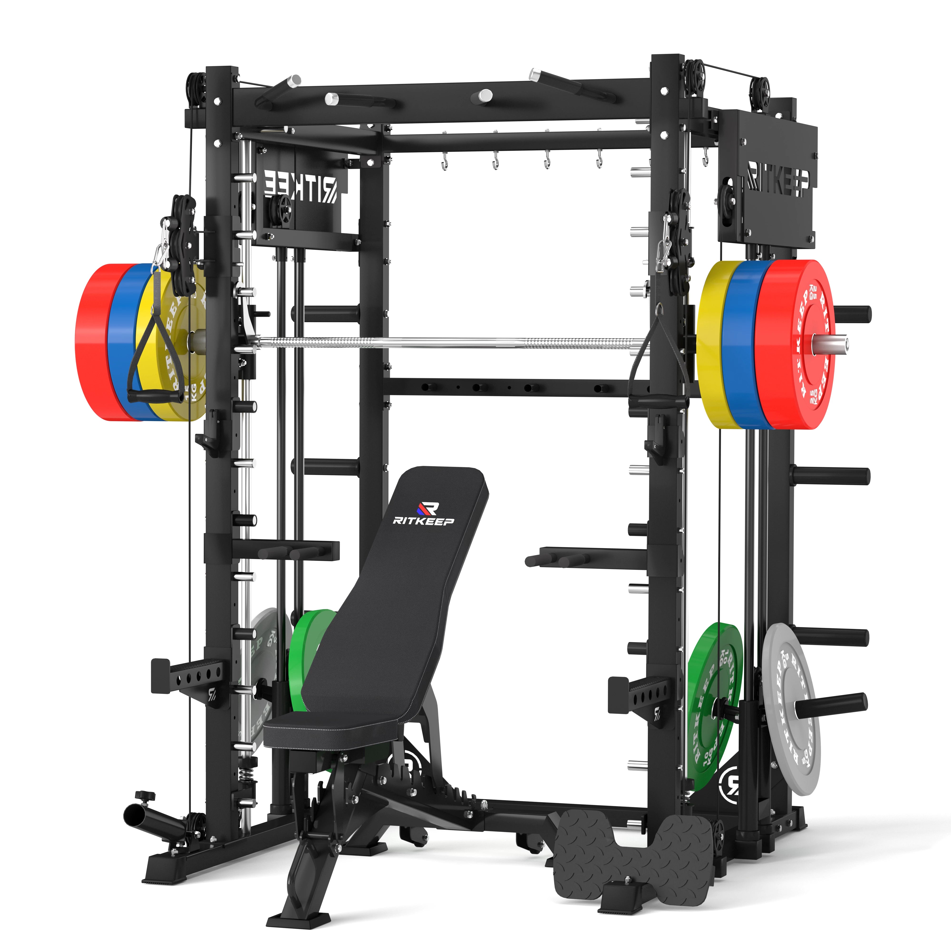 PMAX-4750 Dual Plate Loaded Squat Trainingsgerät Fitnessgeräte Paket