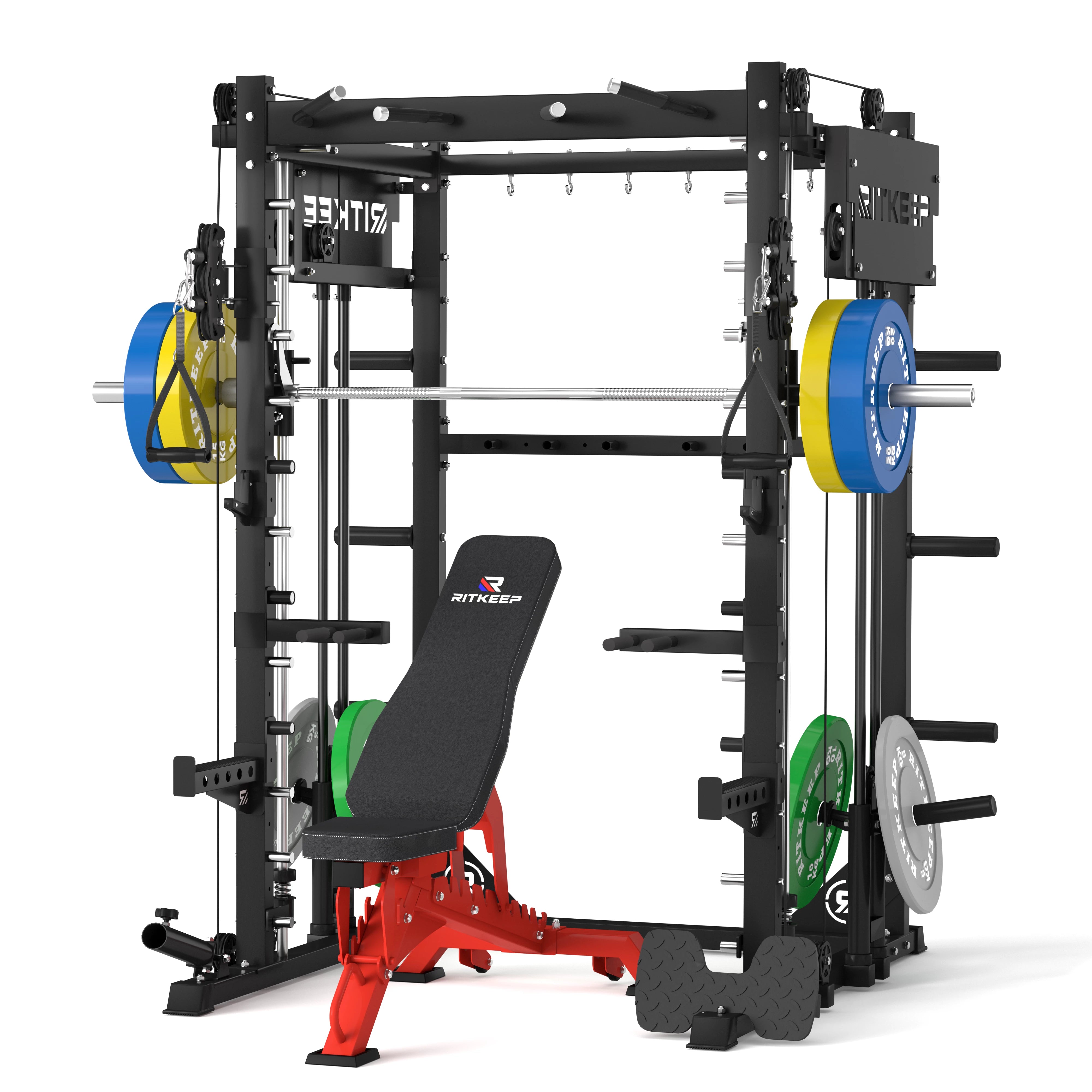 PMAX-4750 Dual Plate Loaded Squat Trainingsgerät Fitnessgeräte Paket