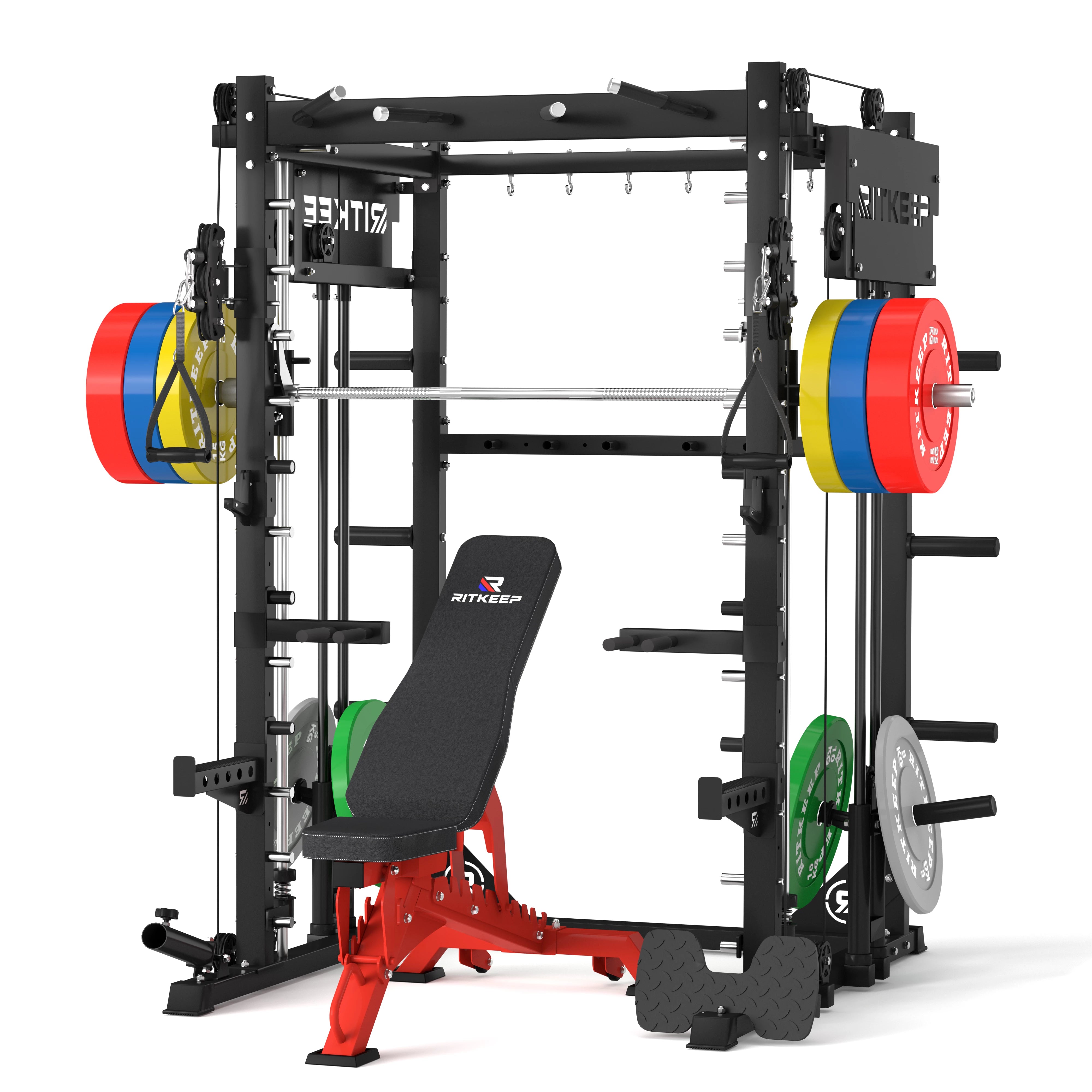 PMAX-4750 Dual Plate Loaded Squat Trainingsgerät Fitnessgeräte Paket