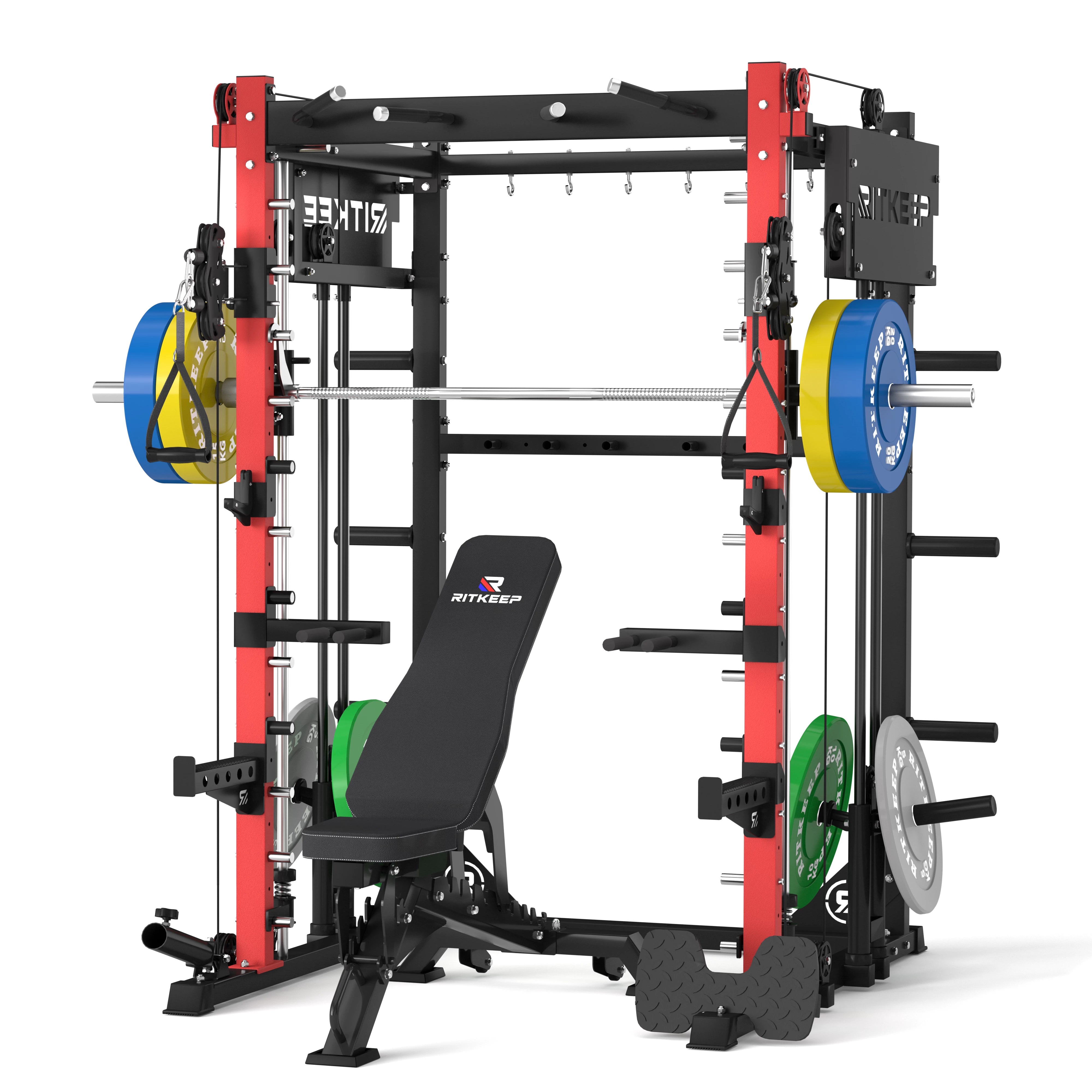 PMAX-4750 Dual Plate Loaded Squat Trainingsgerät Fitnessgeräte Paket