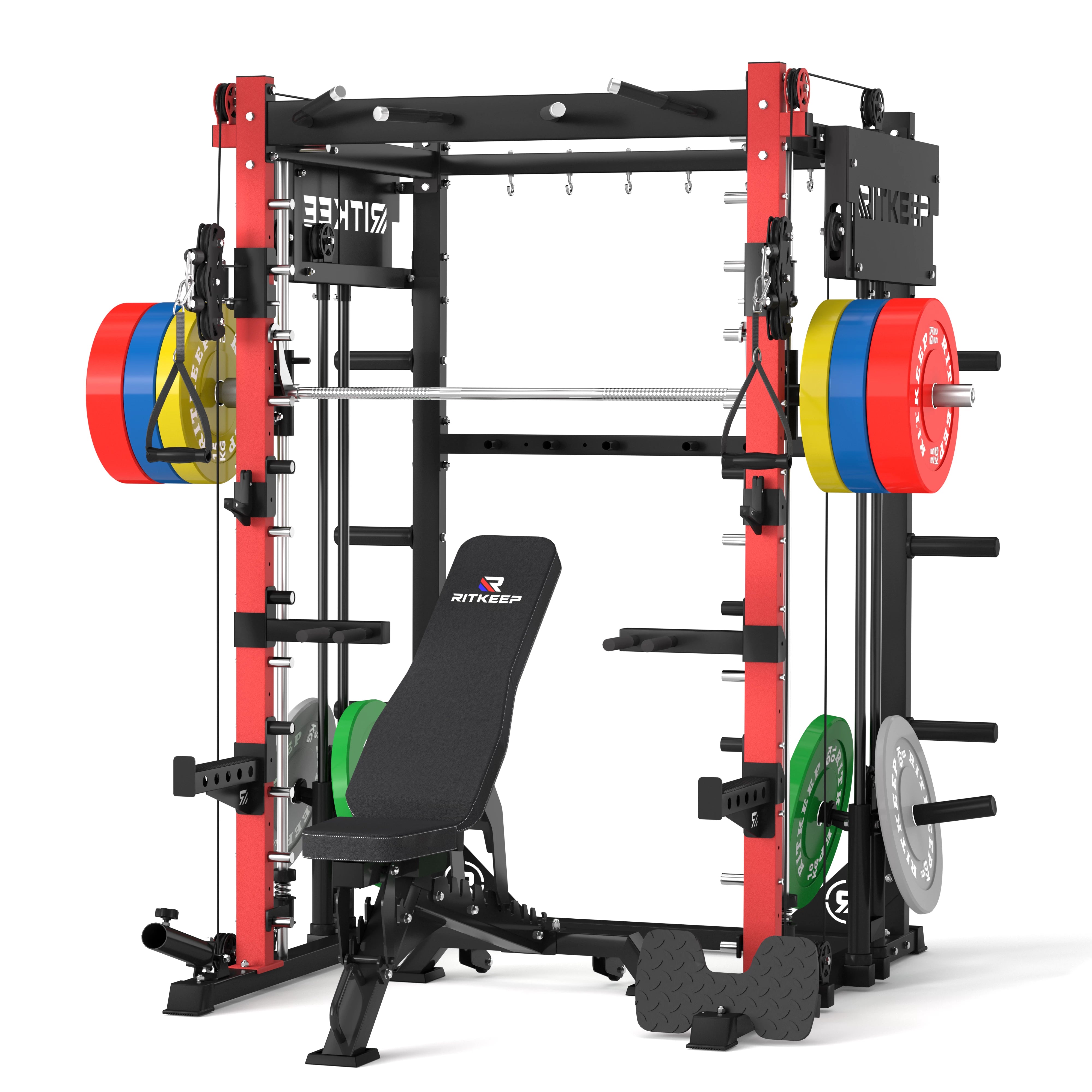 PMAX-4750 Dual Plate Loaded Squat Trainingsgerät Fitnessgeräte Paket