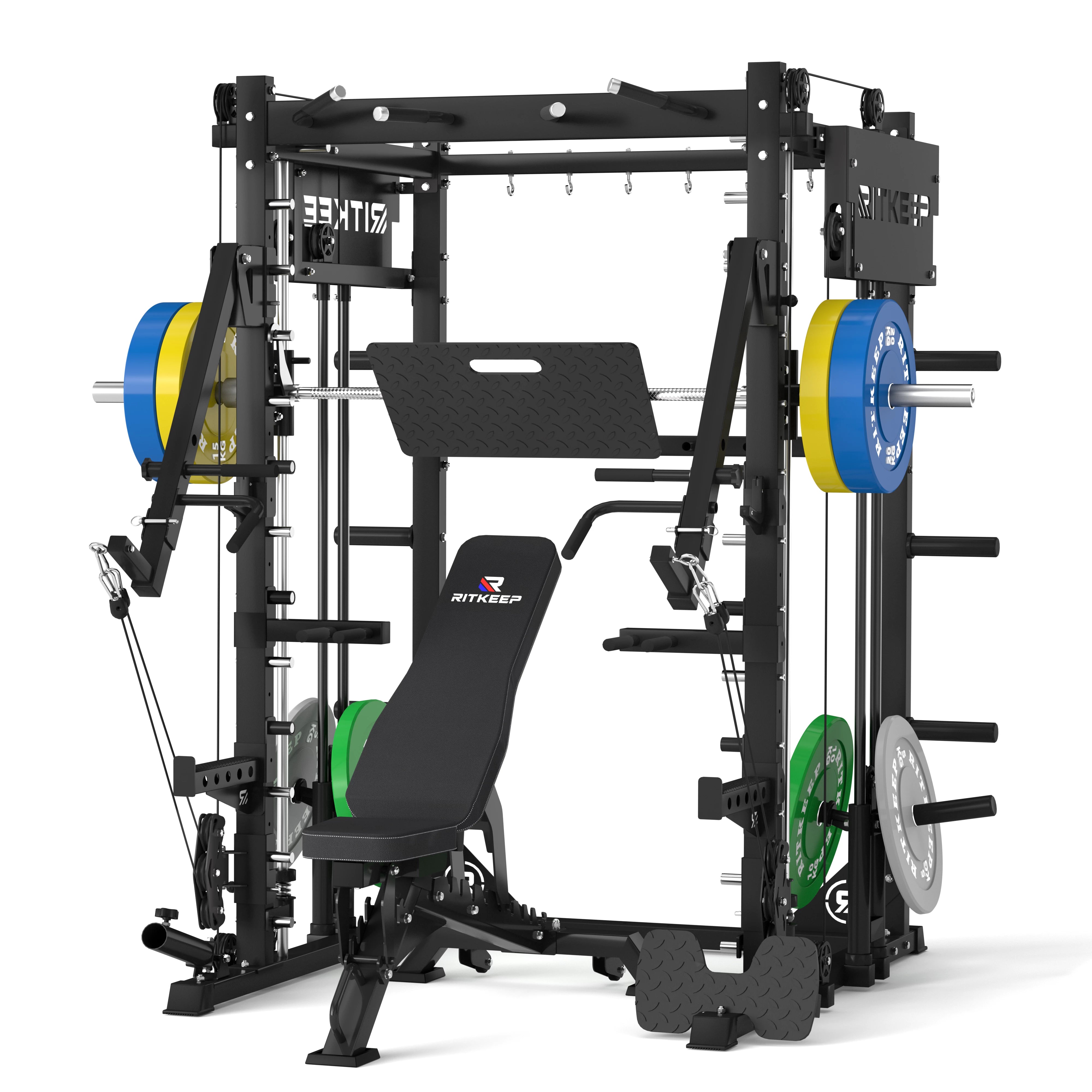 PMAX-4750 Dual Plate Loaded Squat Trainingsgerät Fitnessgeräte Paket