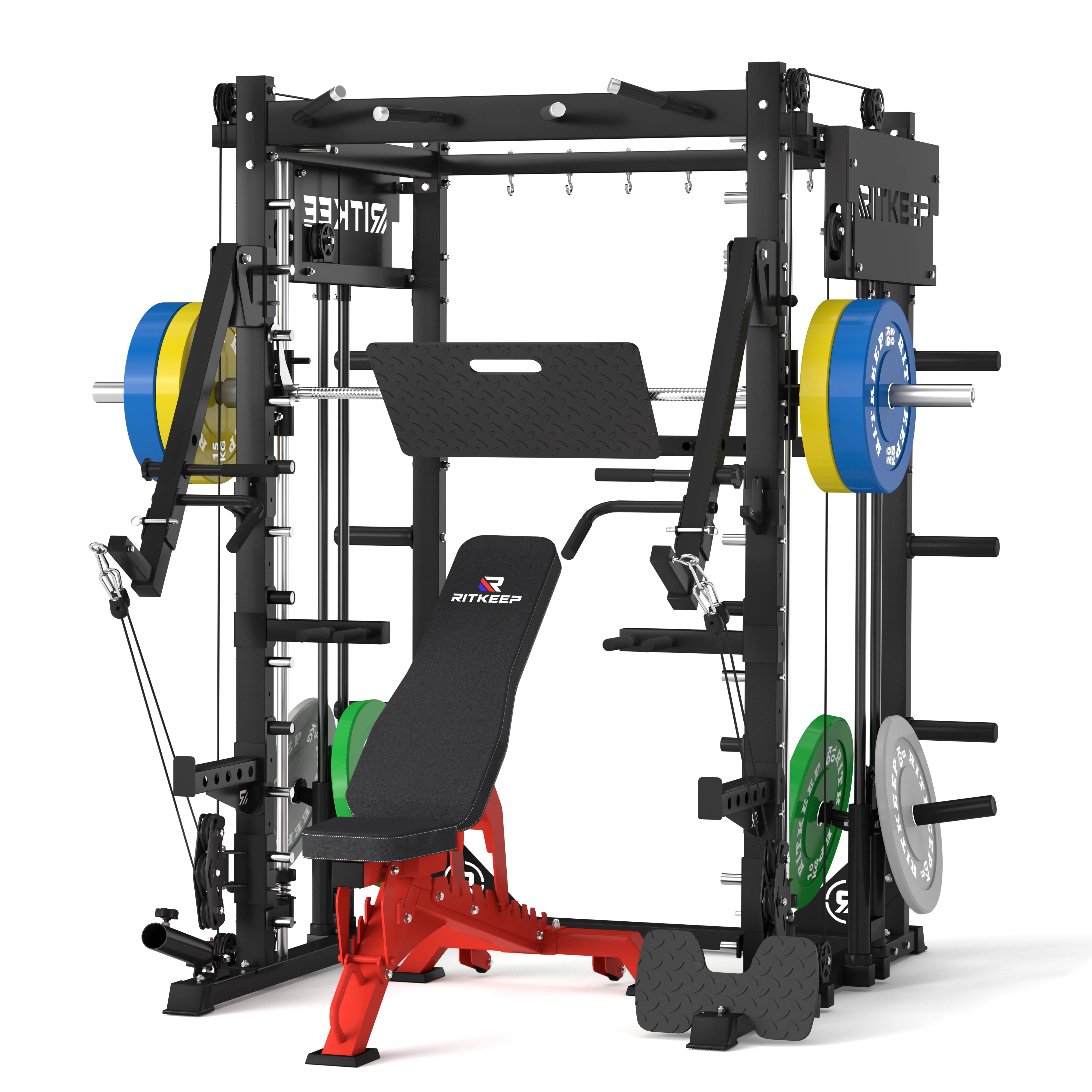 PMAX-4750 Dual Plate Loaded Squat Trainingsgerät Fitnessgeräte Paket