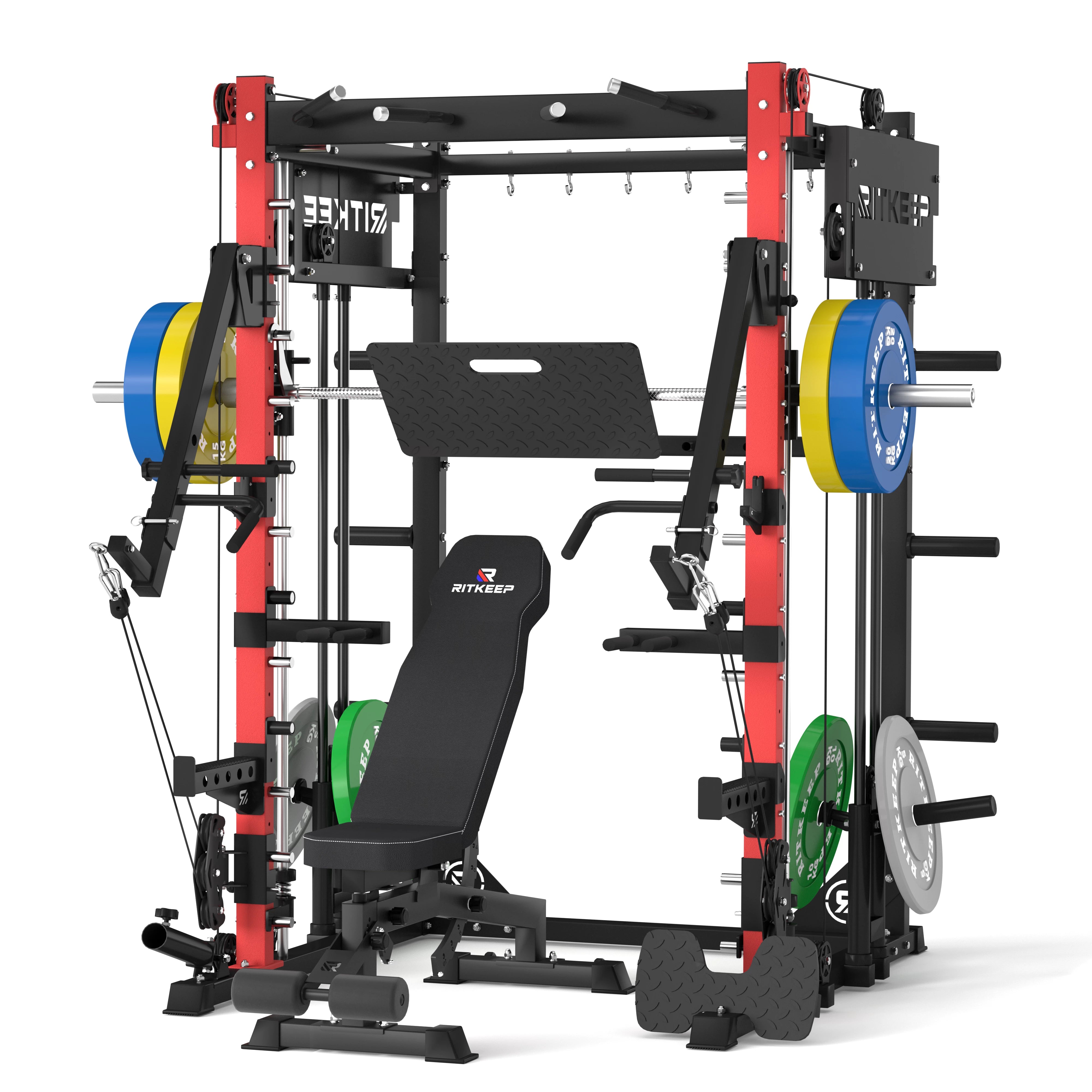 PMAX-4750 Dual Plate Loaded Squat Trainingsgerät Fitnessgeräte Paket