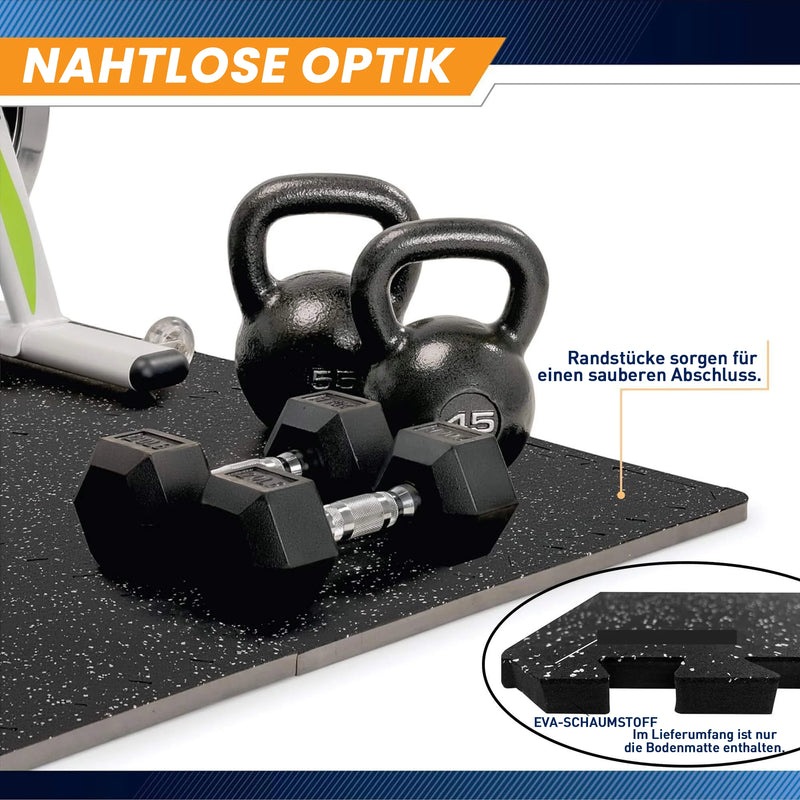 RitKeep Fitness-Bodenmatten aus Gummi mit EVA-Schaumstoff